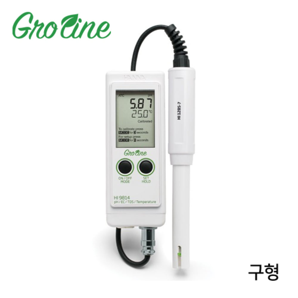 HI 9814 - GroLine pH/EC/TDS/온도 측정기 (농업)
