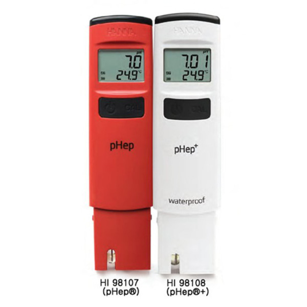 HI 98107 (pHep®) - pH/온도 테스터기 (0.1pH)