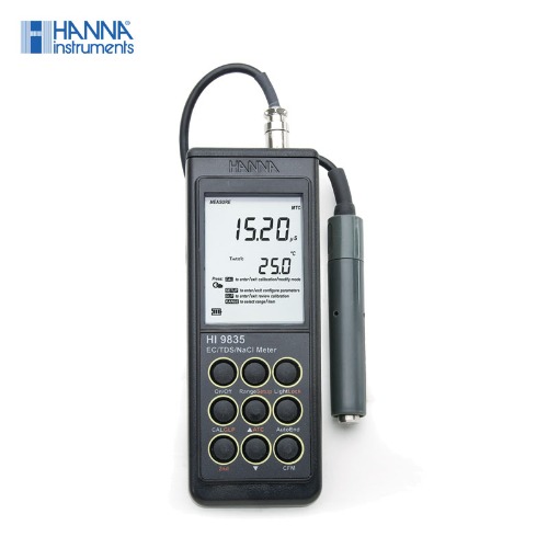 HI 9835 - 휴대용 전도도/TDS/염도/온도 측정기