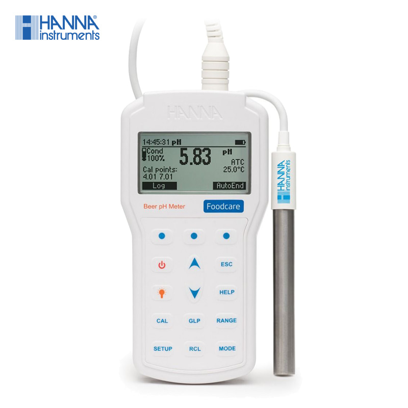HI 98167 - 휴대용 pH 측정기(맥주 / PC연결 가능)