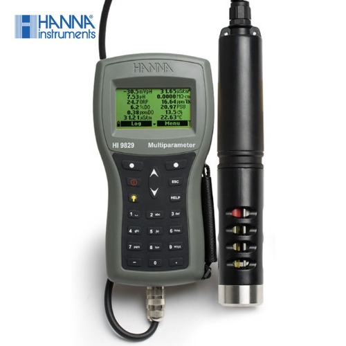 HI 9829 - pH/EC/DO/온도/Salinity/저항/ISE (옵션:탁도)